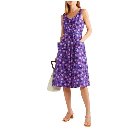 LHD Ramatuelle Midi Purple Floral Dress - Picture 1 of 15